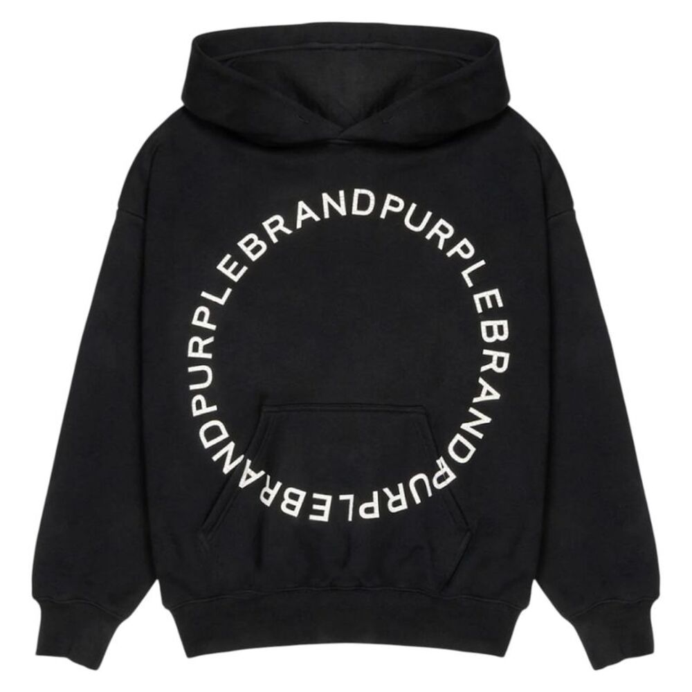 Purple Brand Hoodie HWT Fleece PO Mens Black P401